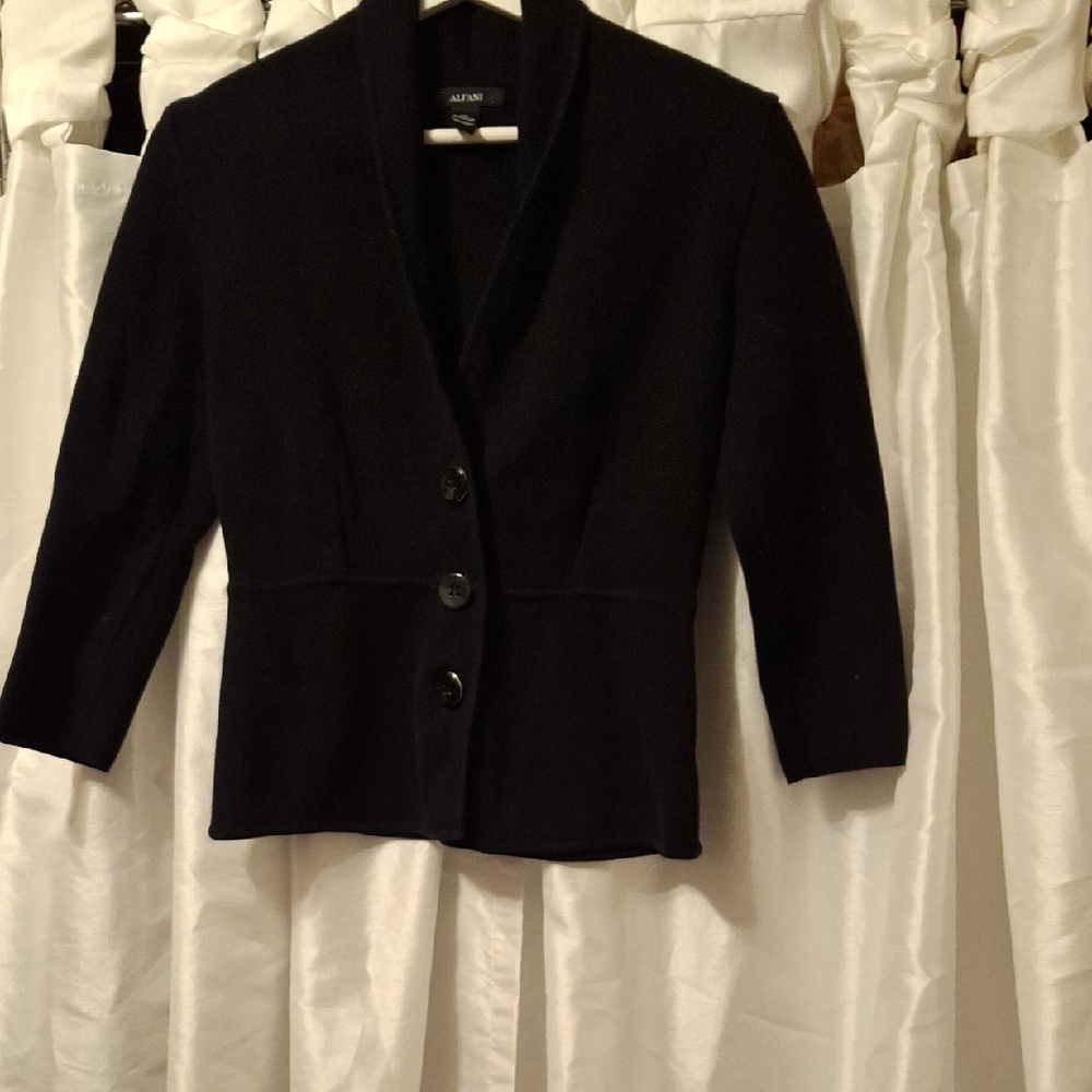 Alfani Black Blazer Sweater Jacket XS